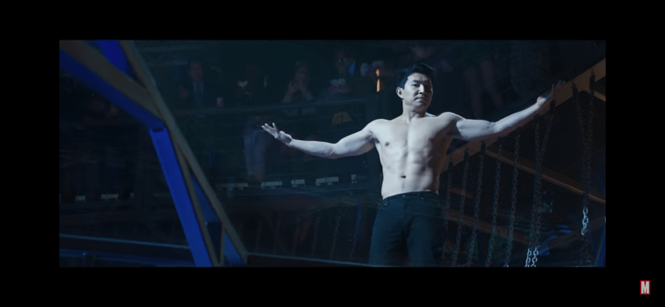 Simu Liu as Shang-Chi Shirtless